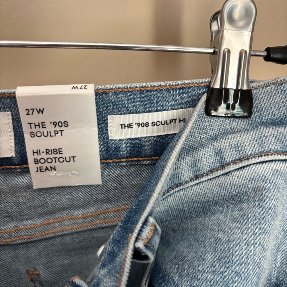 Aritzia Blue Straight Leg Jeans with Vintage-Inspired Wash - Picture 6 of 8